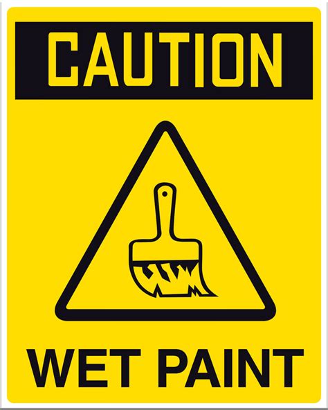 Wet Paint Signs Printable